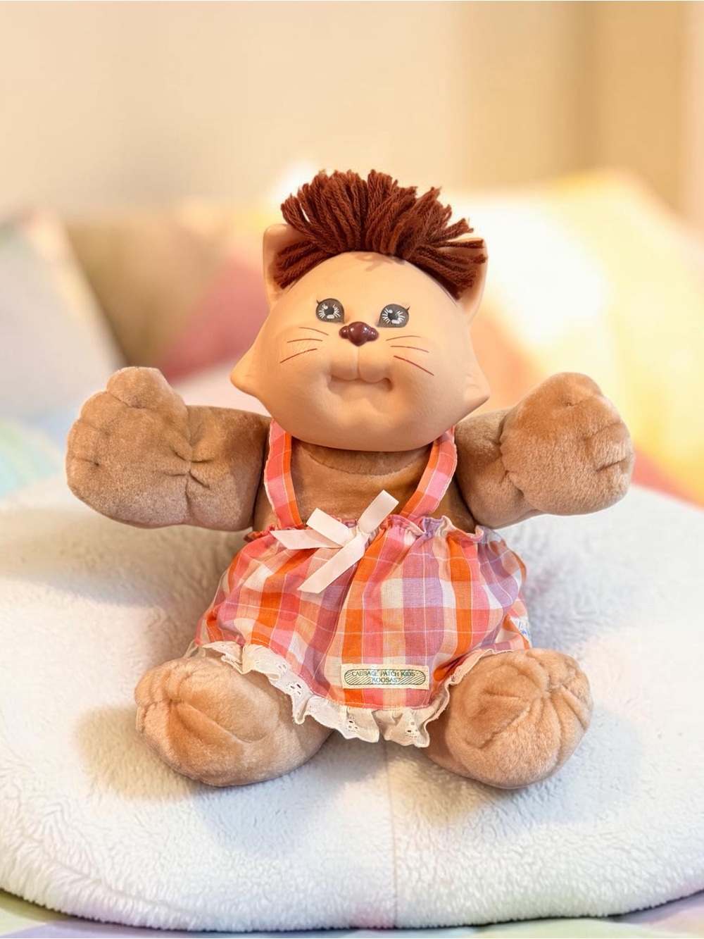 Vintage 1983 Cabbage Patch Kids Koosas Cat Plush Coleco